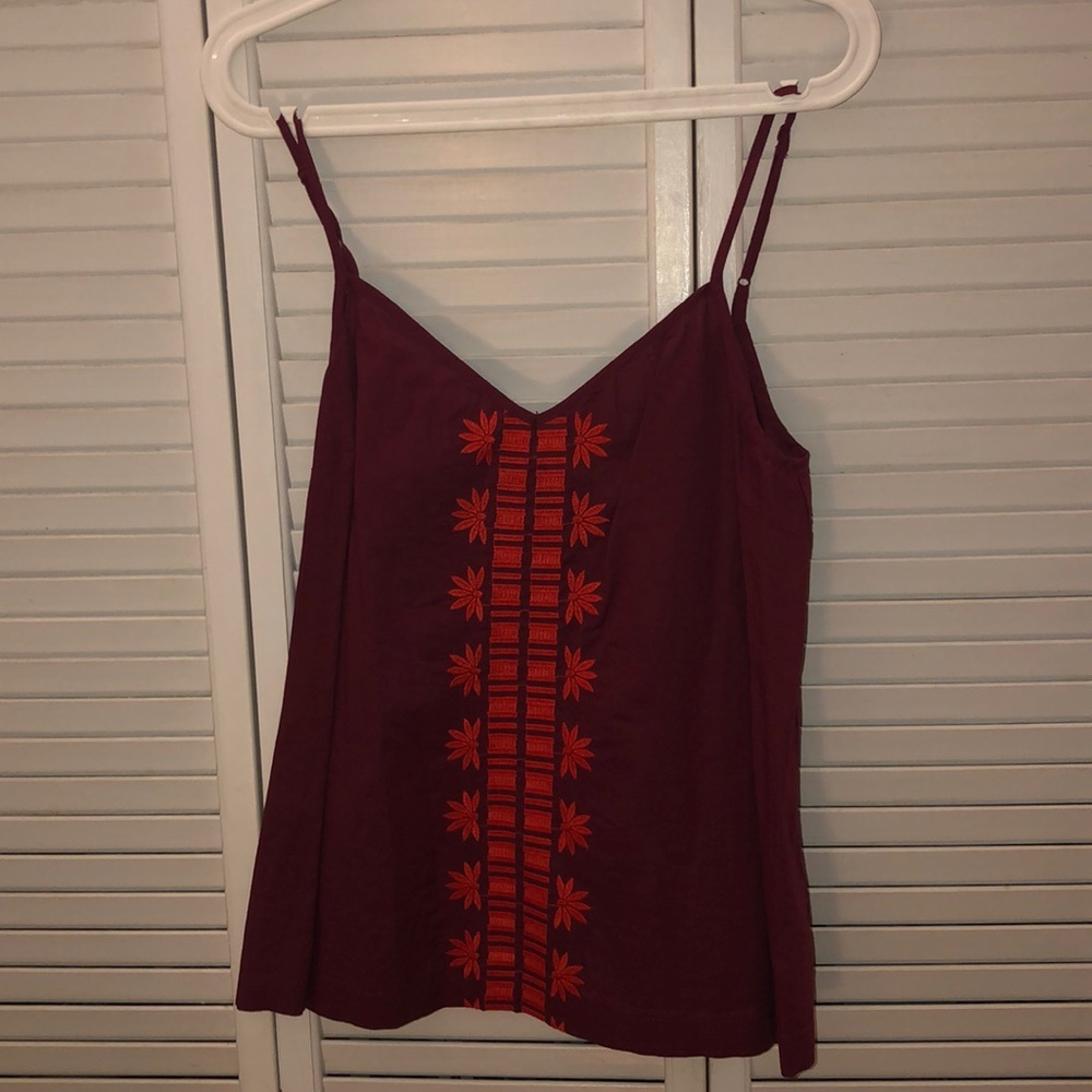 NWT Embroidered tank top
